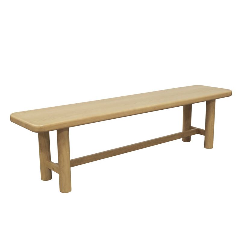 Alpine Furniture Hudson Dining Bench, Light Oak image number 4