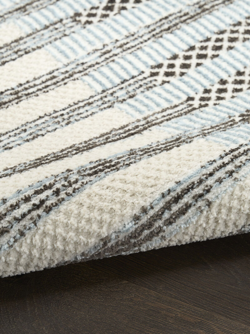 Nordic NRC15 Ivory/Blue 8' x 10' Rug