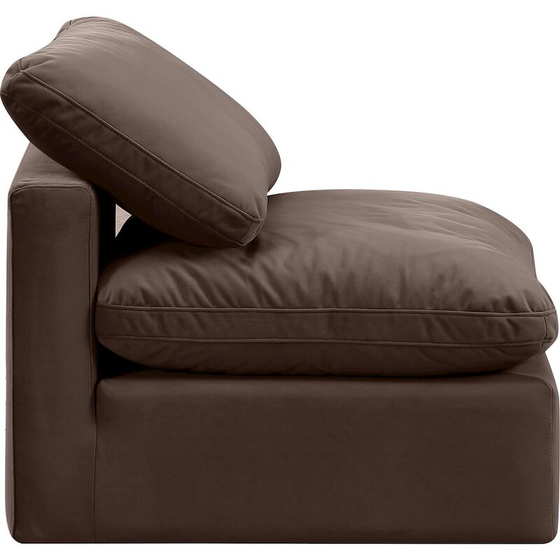 Meridian Furniture Indulge Brown Velvet Armless Chair