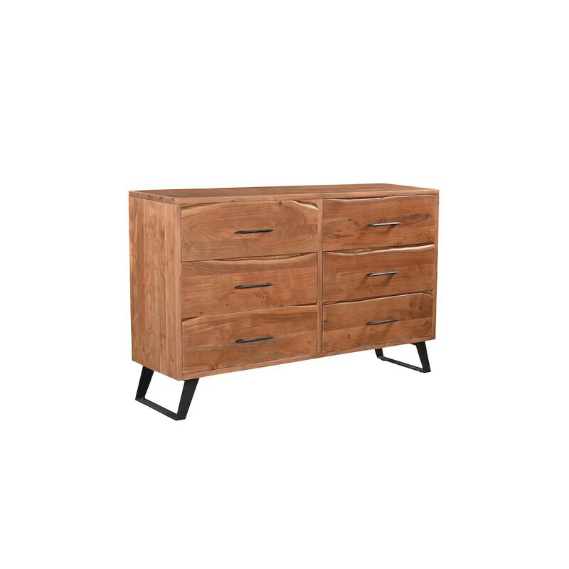 Taran Designs Ferris 6-drawer Live Edge Solid Wood Dresser