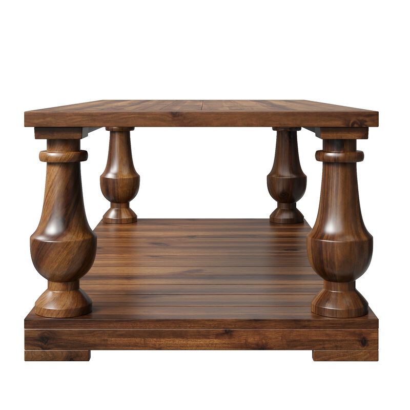 Zebwos Farmhouse Coffee Table image number 8