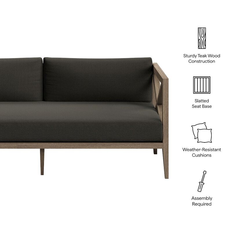 Northlake Outdoor Patio Teak Loveseat image number 1