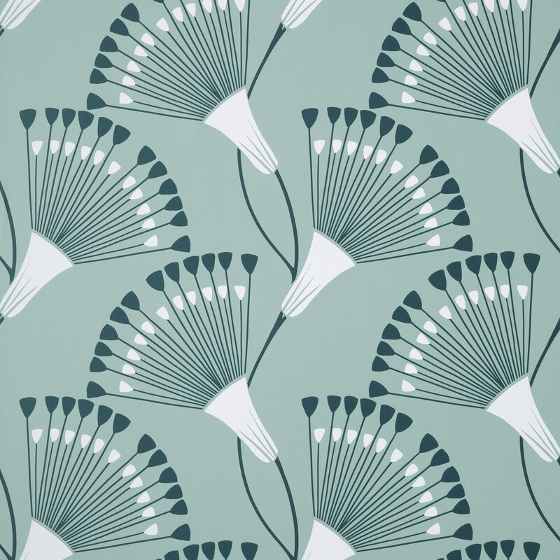 Wilder Light Blue Fanning Flower Wallpaper image number 0