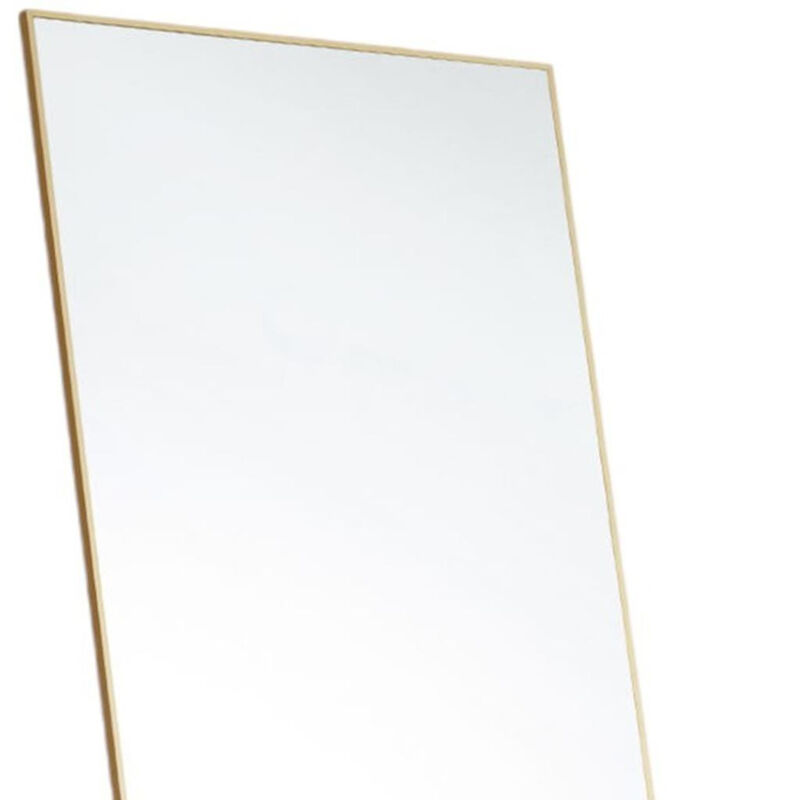 HomeRoots 63" Gold Metal Freestanding and Wall Mount Framed Full Length Mirror image number 4