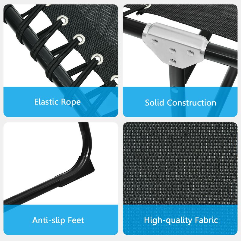 Folding Heightening Design Beach Lounge Chair with Pillow for Patio