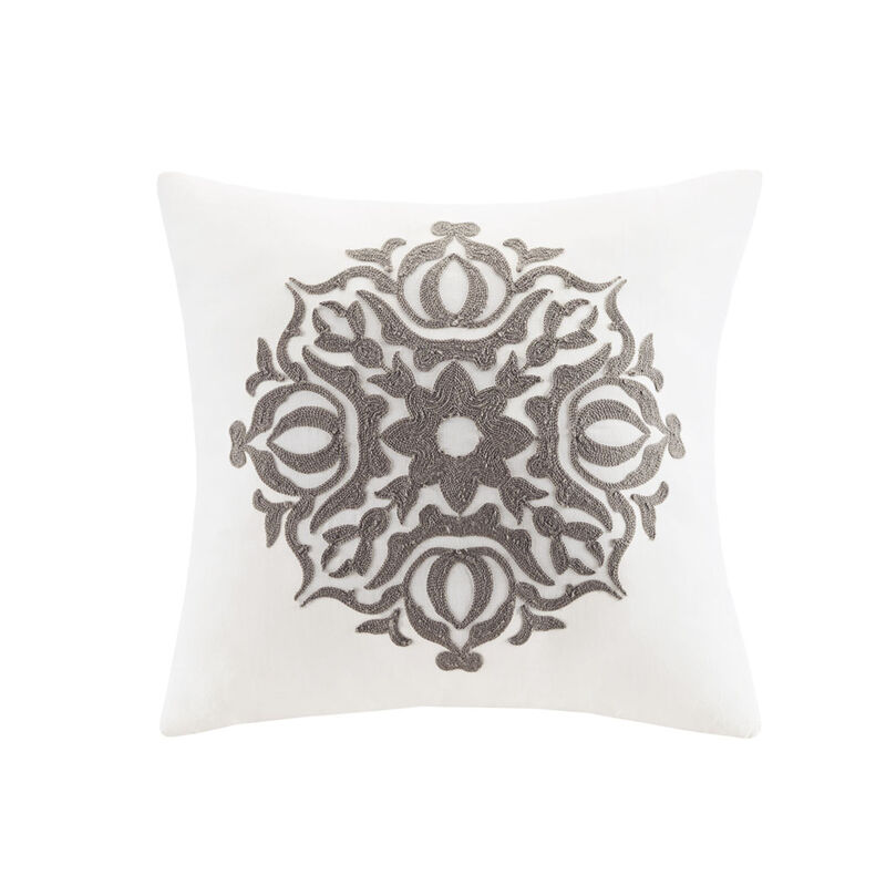 Gracie Mills Donna Shabby Chic Reversible 6-Piece Embroidered Cotton Comforter Set