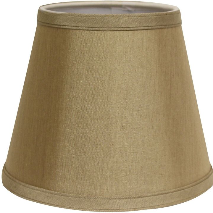 Hivvago 12" Pale Brown Hardback Empire Slanted Slanted No Slub Lampshade