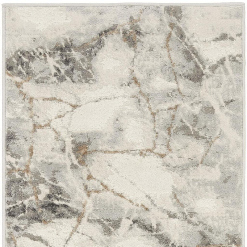 HomeRoots Abstract Non Skid Runner Rug image number 0