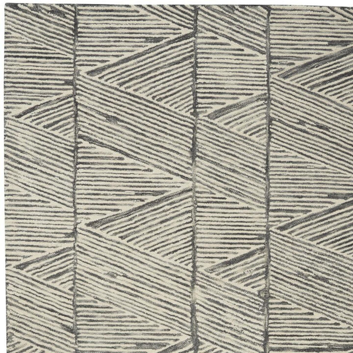 HomeRoots Wool Abstract Area Rug