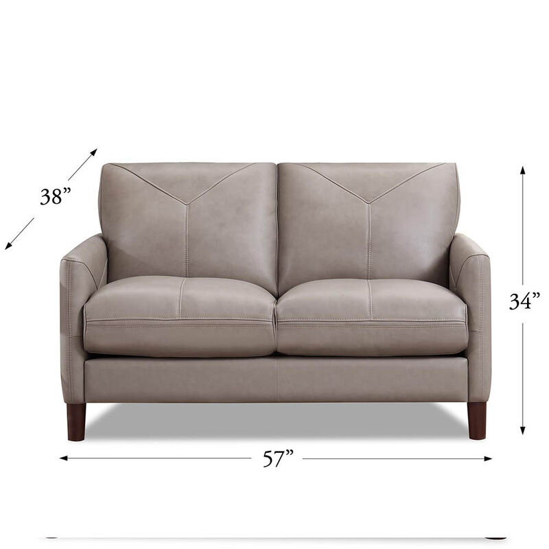 Yorkdale Top Grain Leather Loveseat