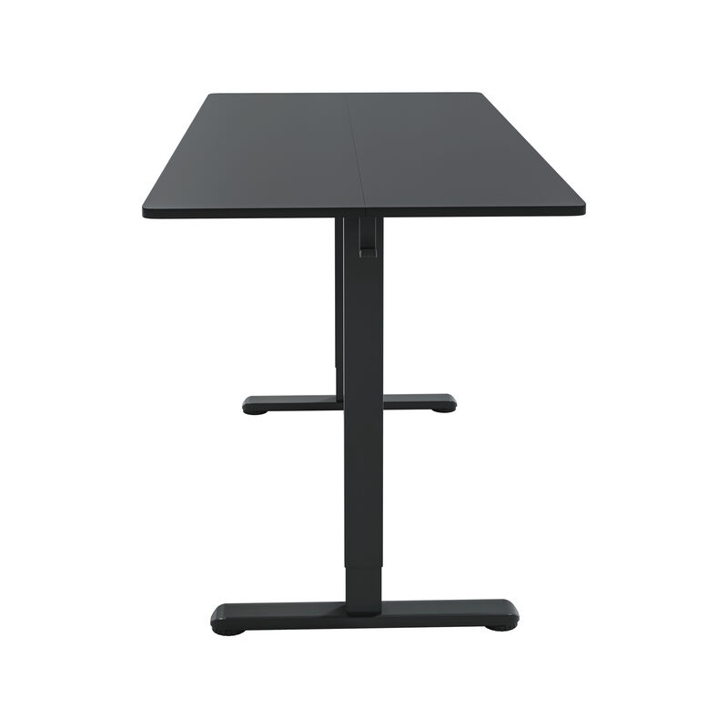 HomeRoots Adjustable Black Wood and Steel Standing Desk image number 2