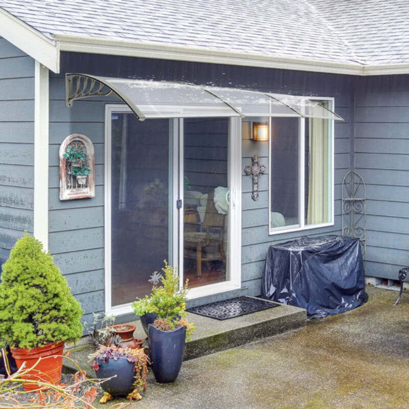Outdoor Door & Window Canopy, Weatherproof Rain Cover Eaves