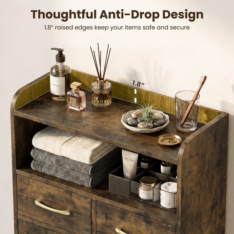 Bathroom Storage Cabinet with 2 Drawers and 2 Doors image number 7