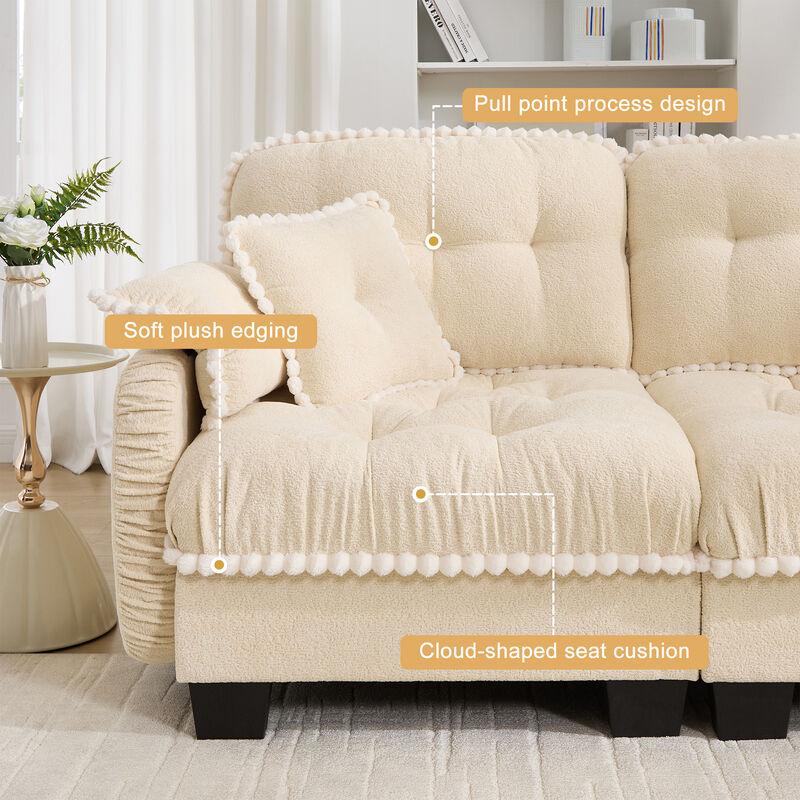 Ziworl Chenille Cloud L-Shaped Sectional image number 9