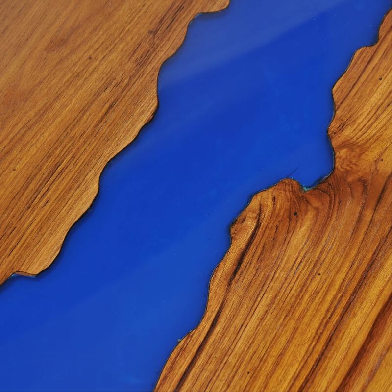 vidaXL Coffee Table Teak Resin 39.4"x19.7"x15.7"