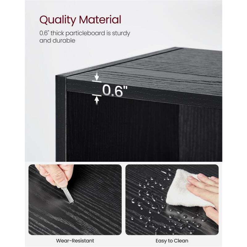 Adjustable 6 Tier Open Bookcase Storage Shelf Organizer Rack image number 6