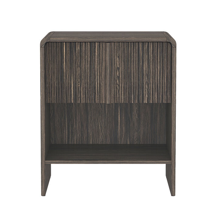 Novara 1-Drawer Nightstand in Walnut