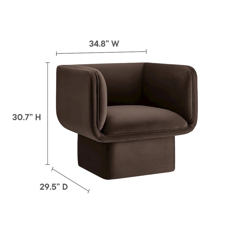 Tate Performance Velvet Accent Chair image number 2