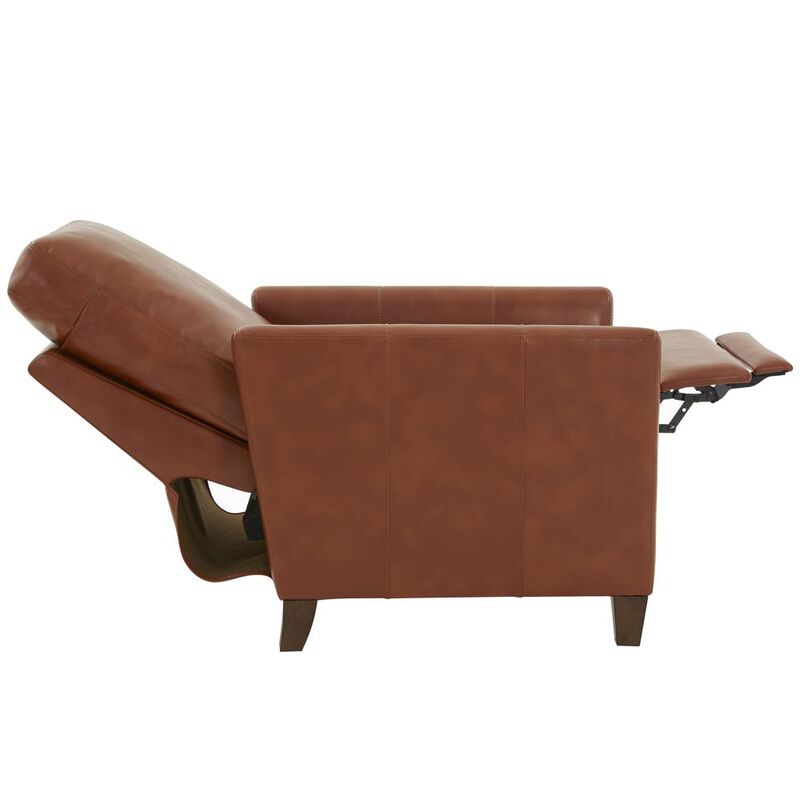 Comfort Pointe Penny Caramel Faux Leather Modern Recliner