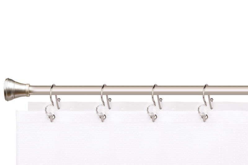 Zinc Double Shower Curtain Hooks, Set of 12 image number 4