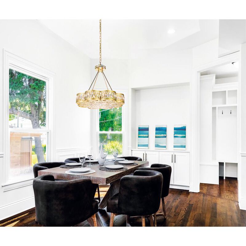 CWI Lighting Nova 8 Light Chandelier With Champagne Finish