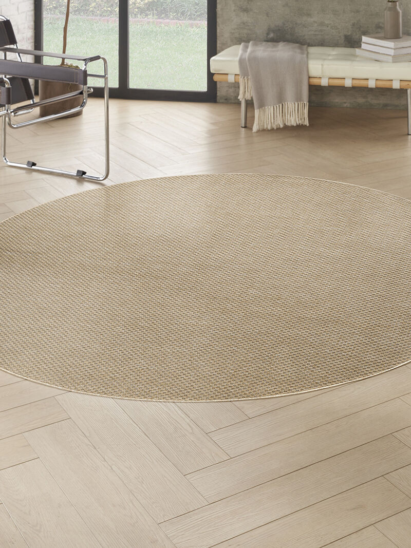 Tulum TLM03 Taupe 8' x Round Rug