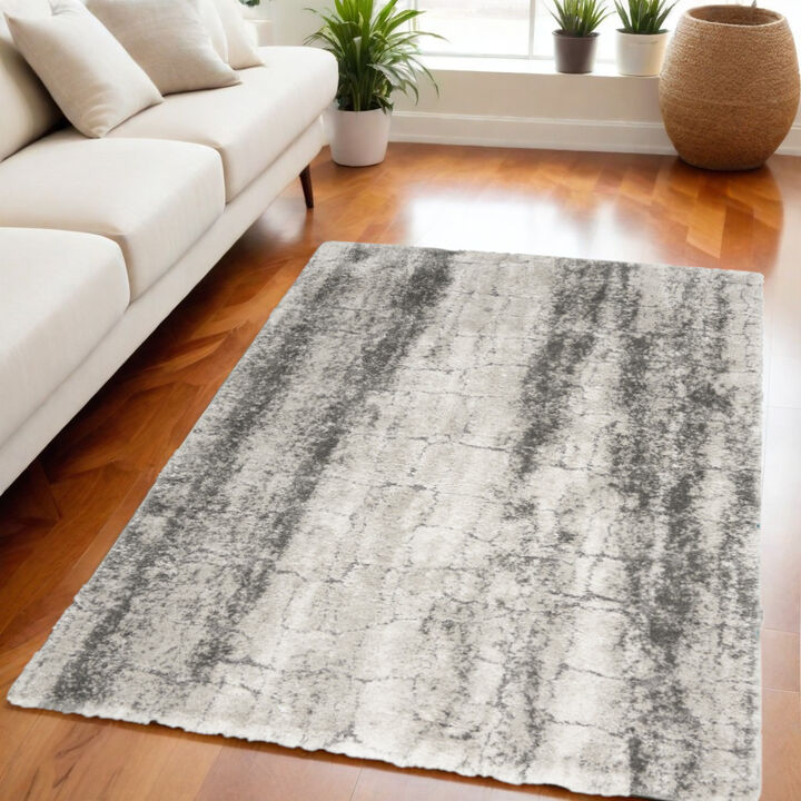 HomeRoots Abstract Shag Area Rug