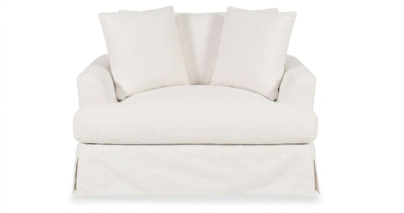 Ellis Slipcovered Chair and a Half image number 0
