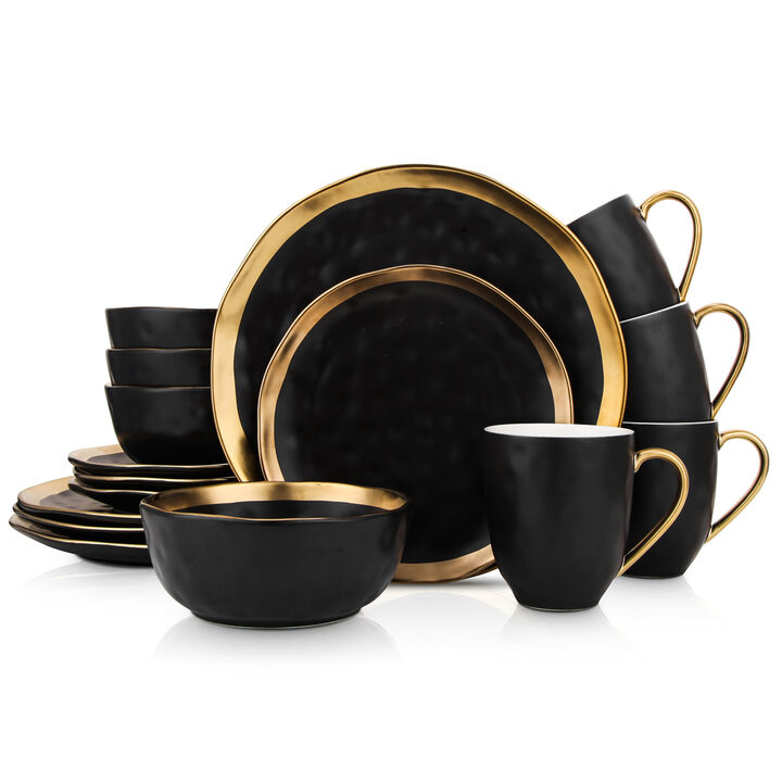 Stone Lain Florian Porcelain 16 Piece Dinnerware Set