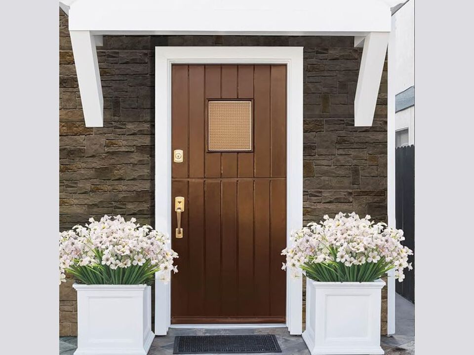20 Bundle Artificial Outdoor Plants UV Resistant Window Box Decor
