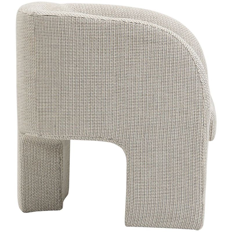 Meridian Furniture Sawyer Cream Weaved Polyester Fabric Accent Chair