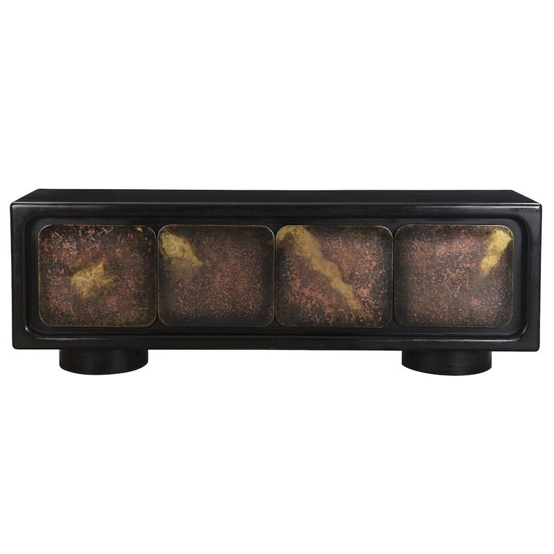 Balthazar 4-Door Sideboard in Multi-color Toned Iron