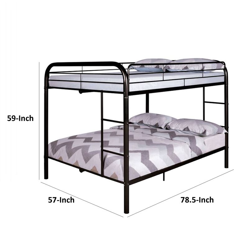 Fegy Bunk Bed with Ladder and Rails, Metal Frame image number 5