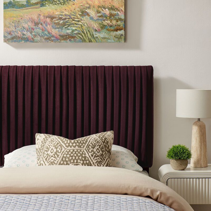 Eloise Stain-Resistant Performance Velvet Twin Headboard image number 7