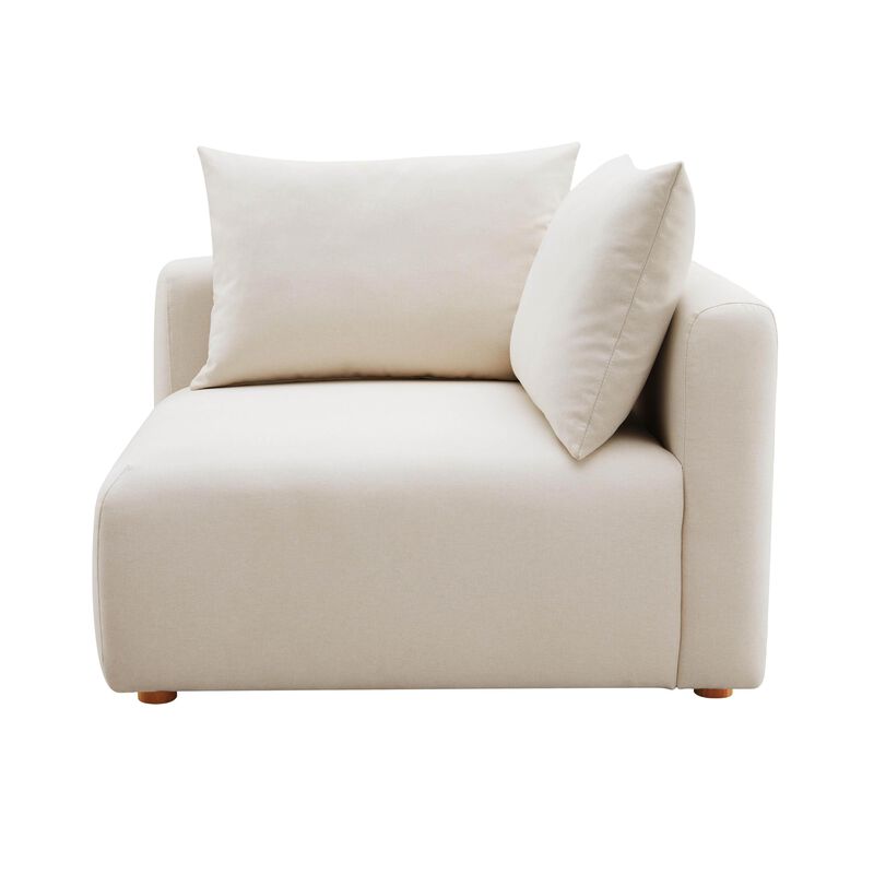 Tov Furniture Hangover Cream Linen Modular Corner Chair image number 4