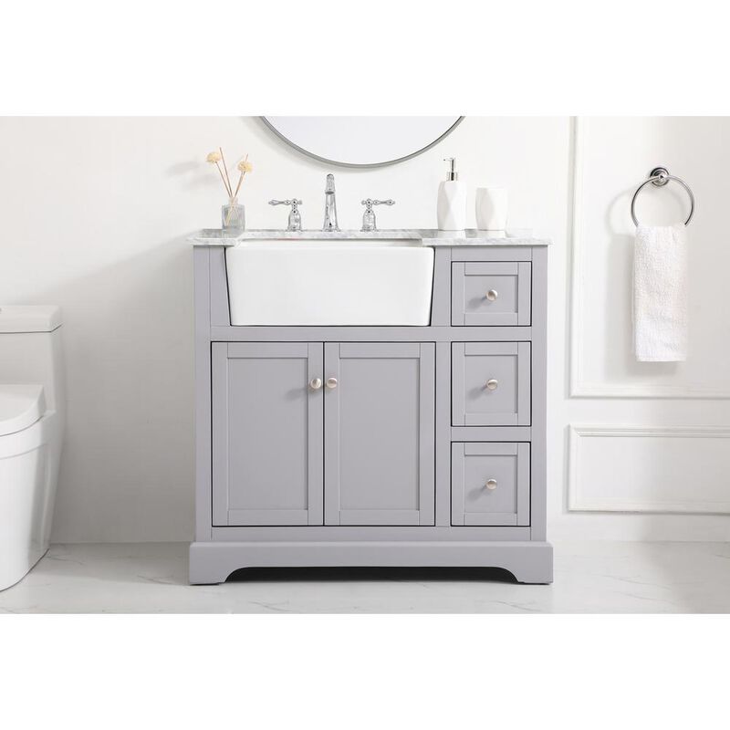Elegant Kitchen and Bath 36 inch Single bathroom vanity in grey