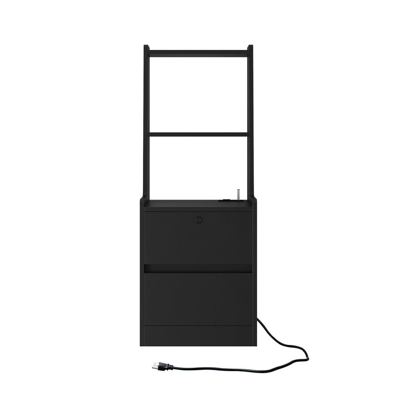 Mondawe Modern Nightstand, Smart Nightstand With Nightlight And Rechargeable Bedroom Storage