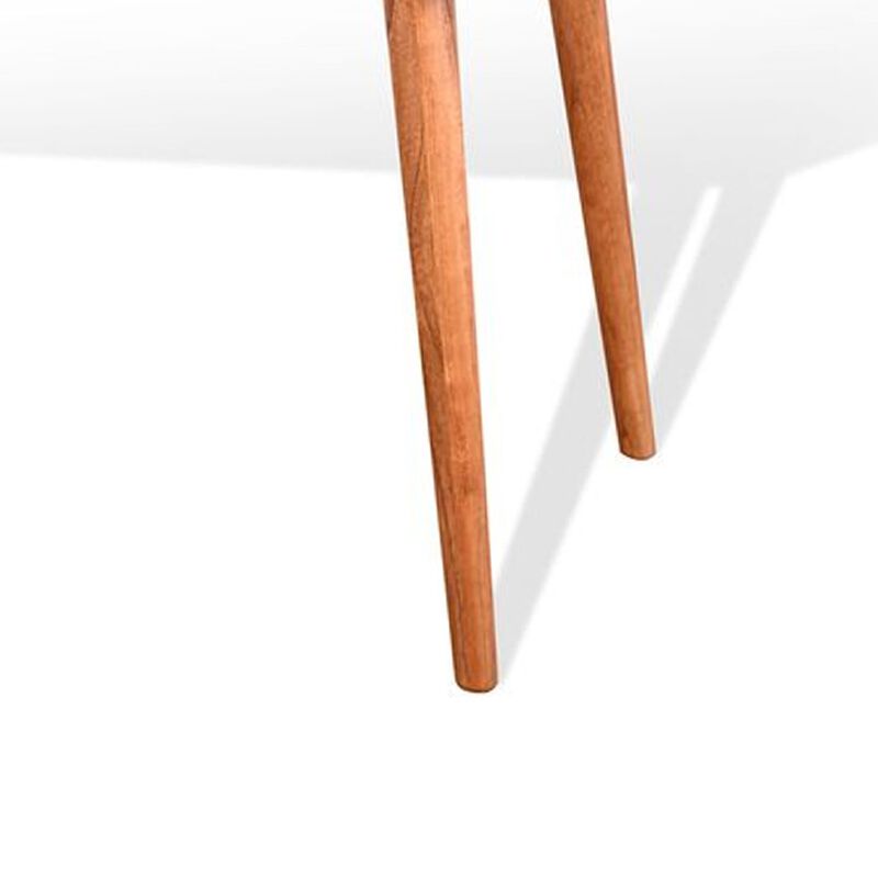 Amy Writing Desk, 48 Inch Rectangular Tabletop, 3 Drawers, Brown Solid Wood image number 3