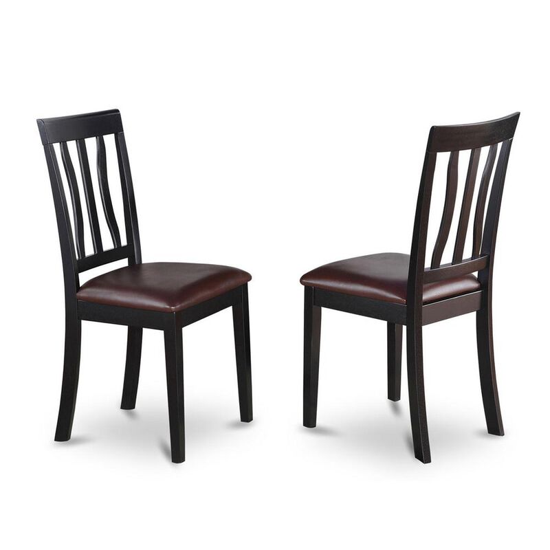 East West Furniture Dining Room Set Black & Cherry