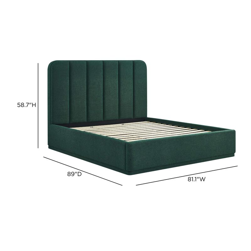 Parker Green Performance Velvet King Bed image number 8