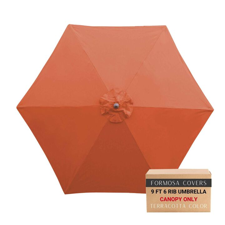 9ft Market Patio Umbrella 6 Rib Replacement Canopy