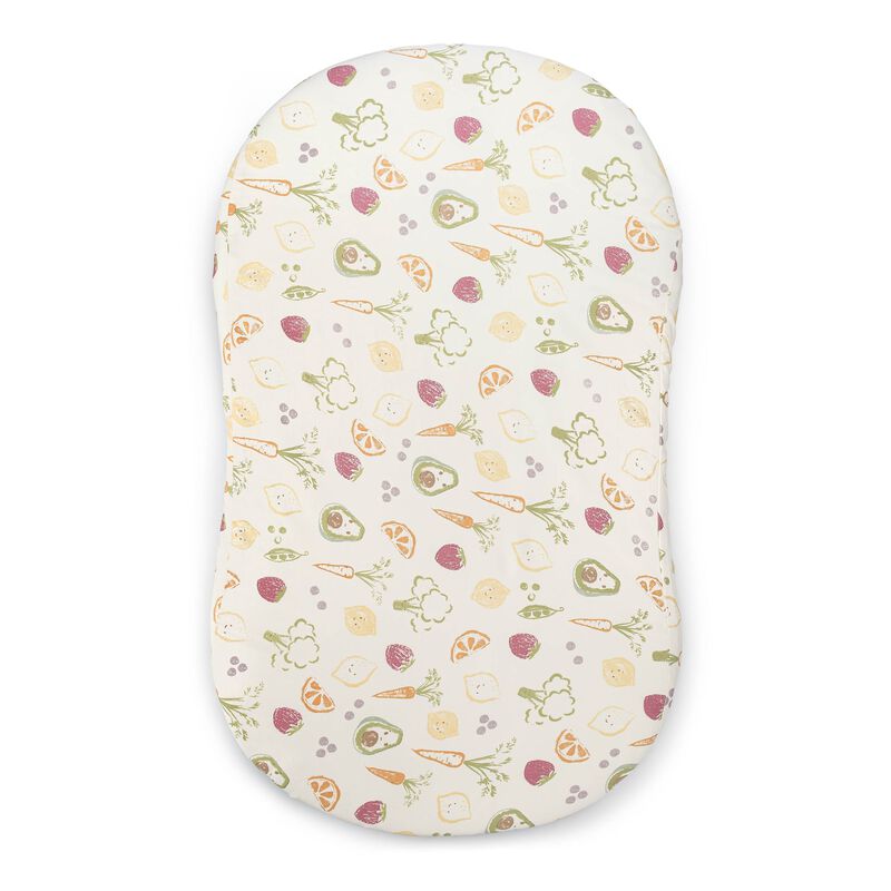 Clementine Fruits & Veggies Cotton Bassinet Sheet image number 0