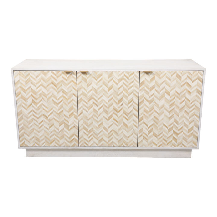 Herringbone Bone Inlay Cabinet
