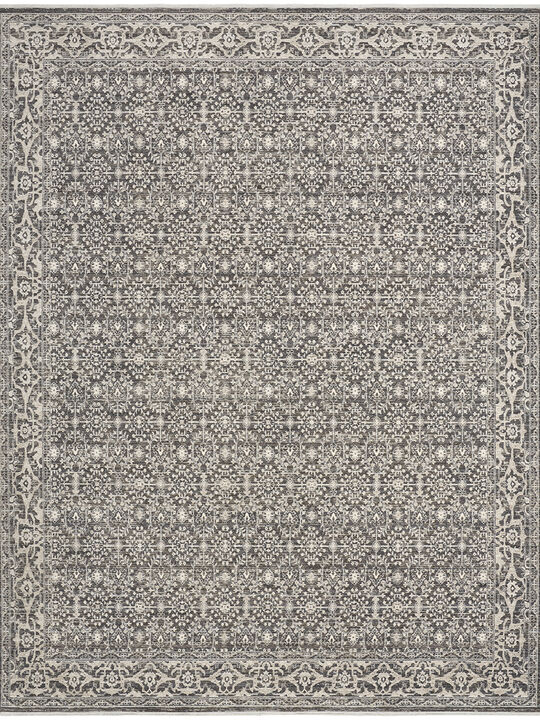 Shadows SHW04 Charcoal/Ivory 9' x 12' Rug
