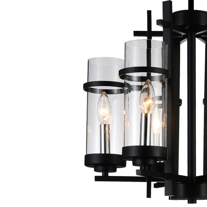 Sierra 6 Light Up Chandelier With Black Finish