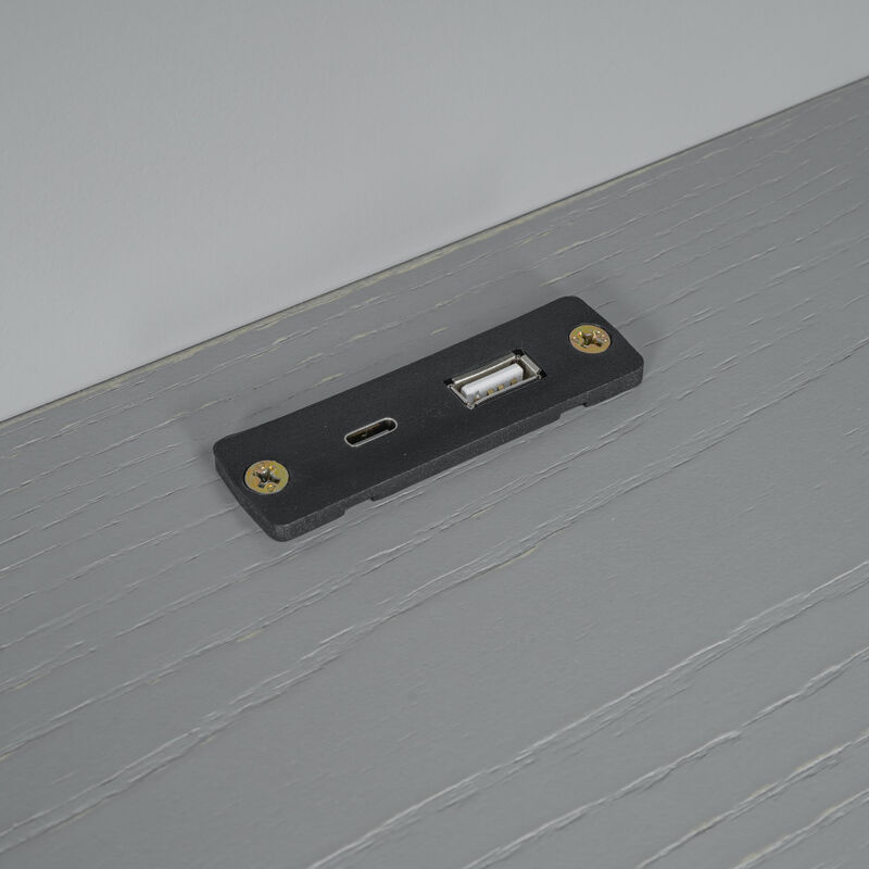 Merax Platform Bed with LED Light and 2 Drawers