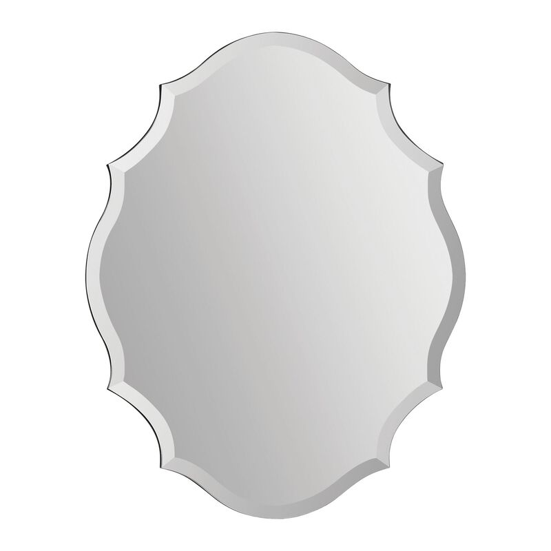 28" Clear Beveled Glass Wall Mirror