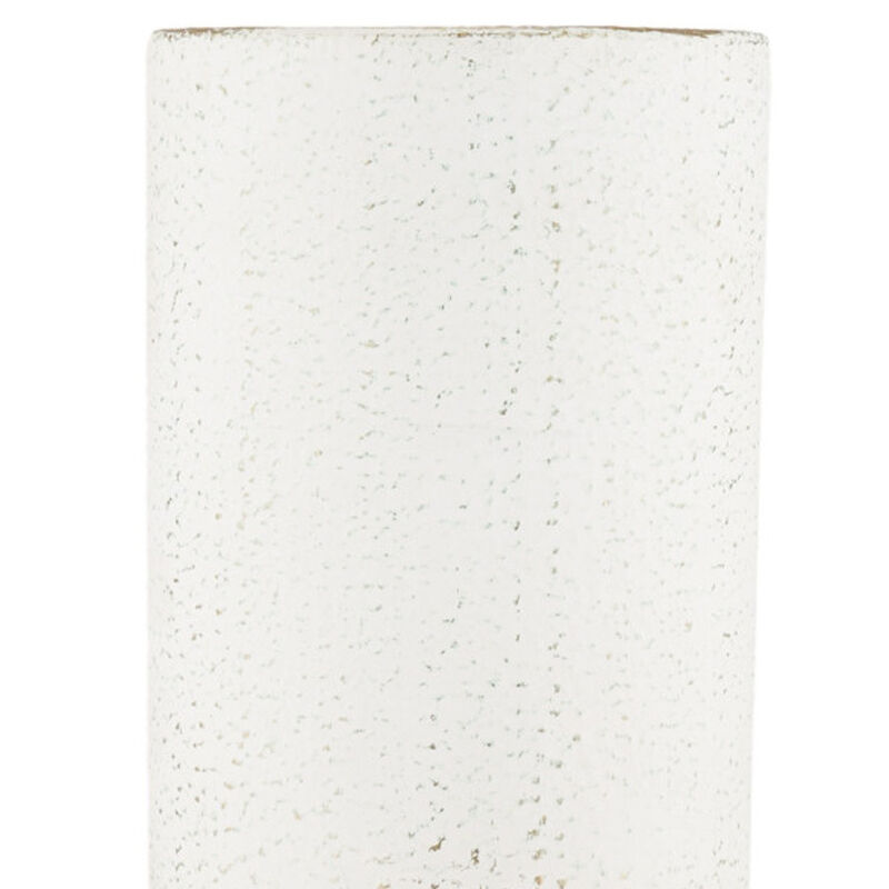 HomeRoots 19" Off White And Gold Metal Cylinder Table Vase image number 2