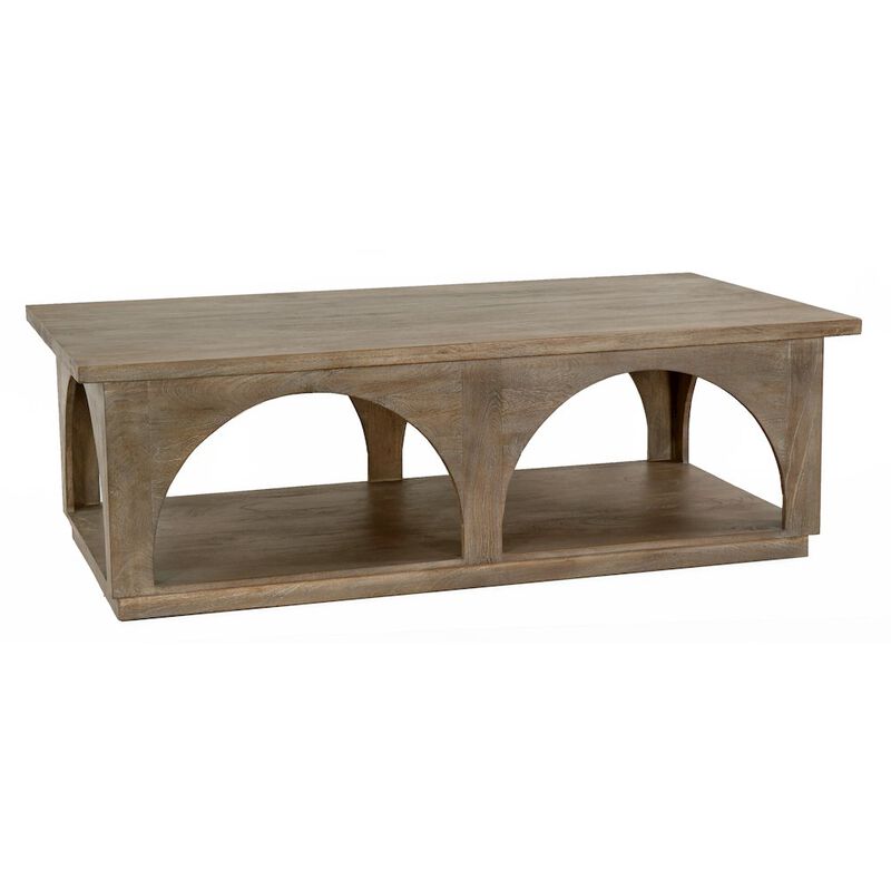 Alex Hamilton Archie Solid Wood Coffee Table in North Creek Brown