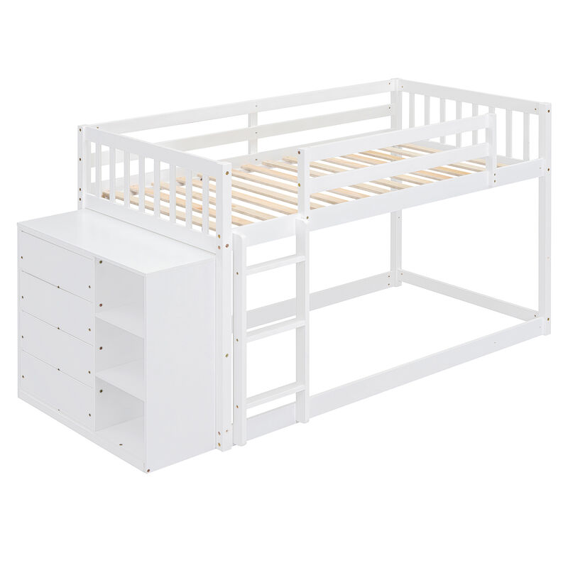Merax Modern Bunk Bed with 4 Drawers
